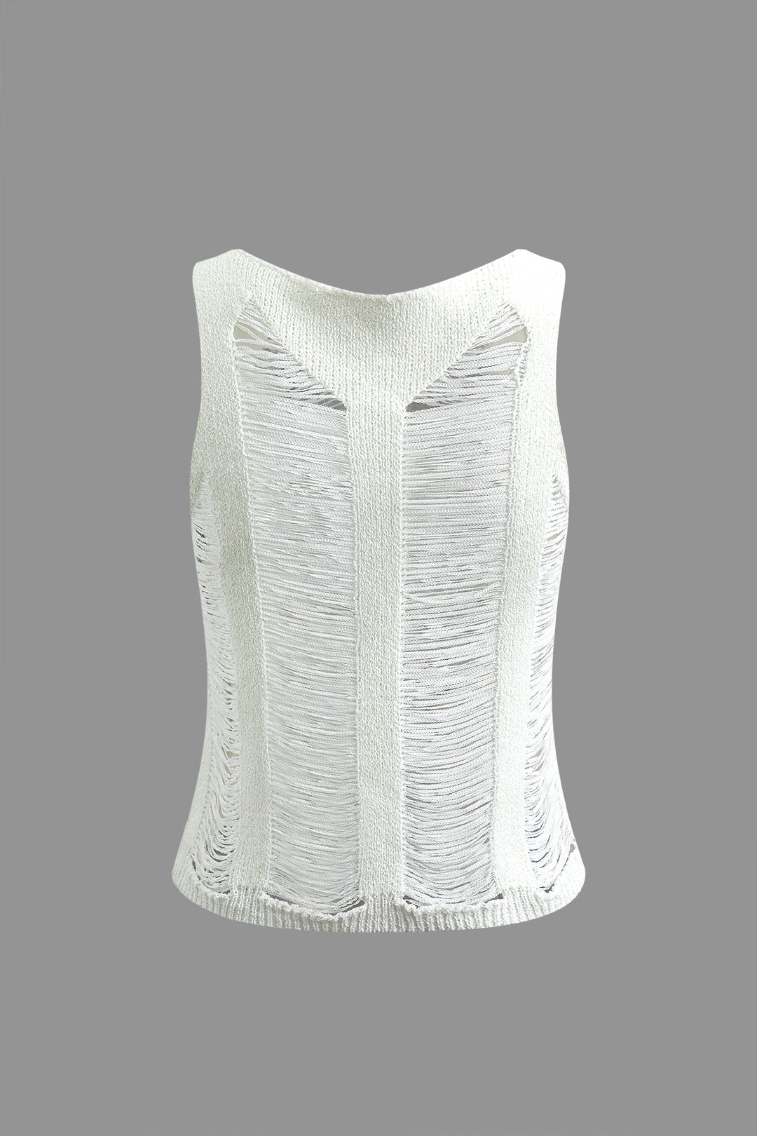 Distressed Ladder Knit Tank Top & Maxi Skirt Set for Y2K Aesthetic Outfits Distressed Ladder Knit Tank Top & Maxi Skirt Set for Y2K Aesthetic Outfits