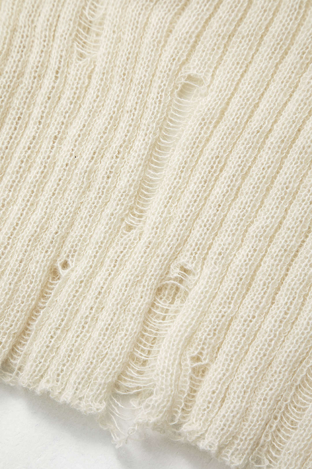 Distressed Ripped Long Sleeve Knit Top - Y2K Grunge Aesthetic Cute Crop Top Distressed Ripped Long Sleeve Knit Top - Y2K Grunge Aesthetic Cute Crop Top