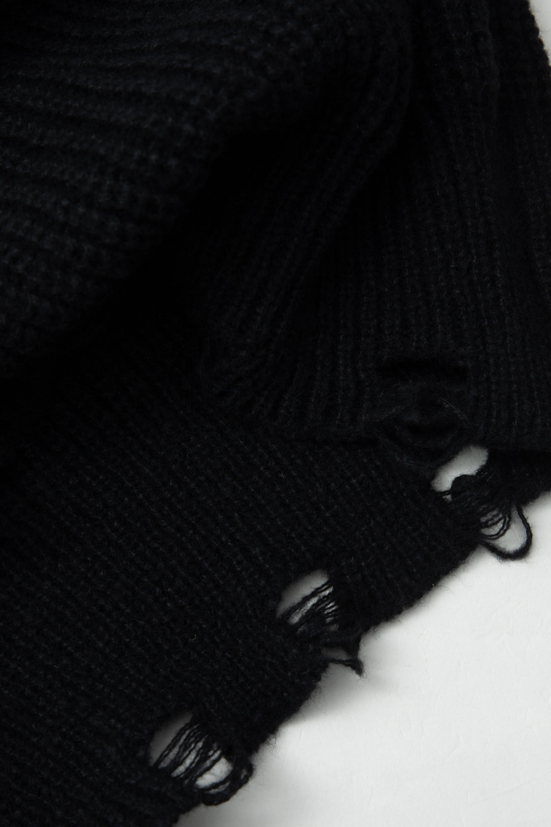 Distressed Round Neck Cut Out Sweater - Y2K Aesthetic Cozy Top for Grunge Style Outfits Distressed Round Neck Cut Out Sweater - Y2K Aesthetic Cozy Top for Grunge Style Outfits