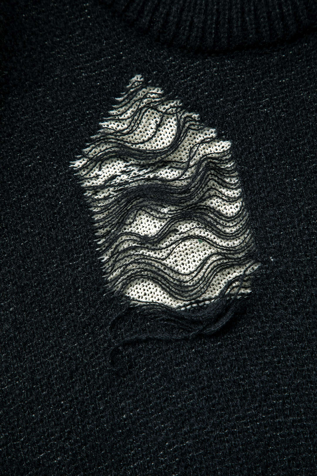 Distressed Y2K Cropped Long Sleeve Knit Sweater for Trendy Aesthetic Outfits Distressed Y2K Cropped Long Sleeve Knit Sweater for Trendy Aesthetic Outfits