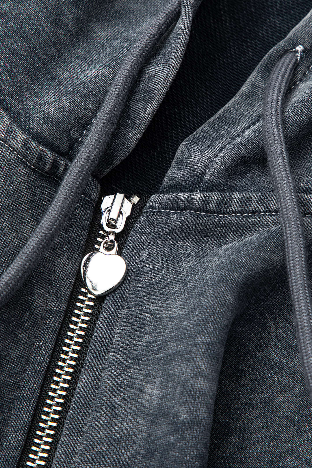 Distressed Y2K Hooded Zipper Pocket Jacket for Grunge Aesthetic Outfits Distressed Y2K Hooded Zipper Pocket Jacket for Grunge Aesthetic Outfits