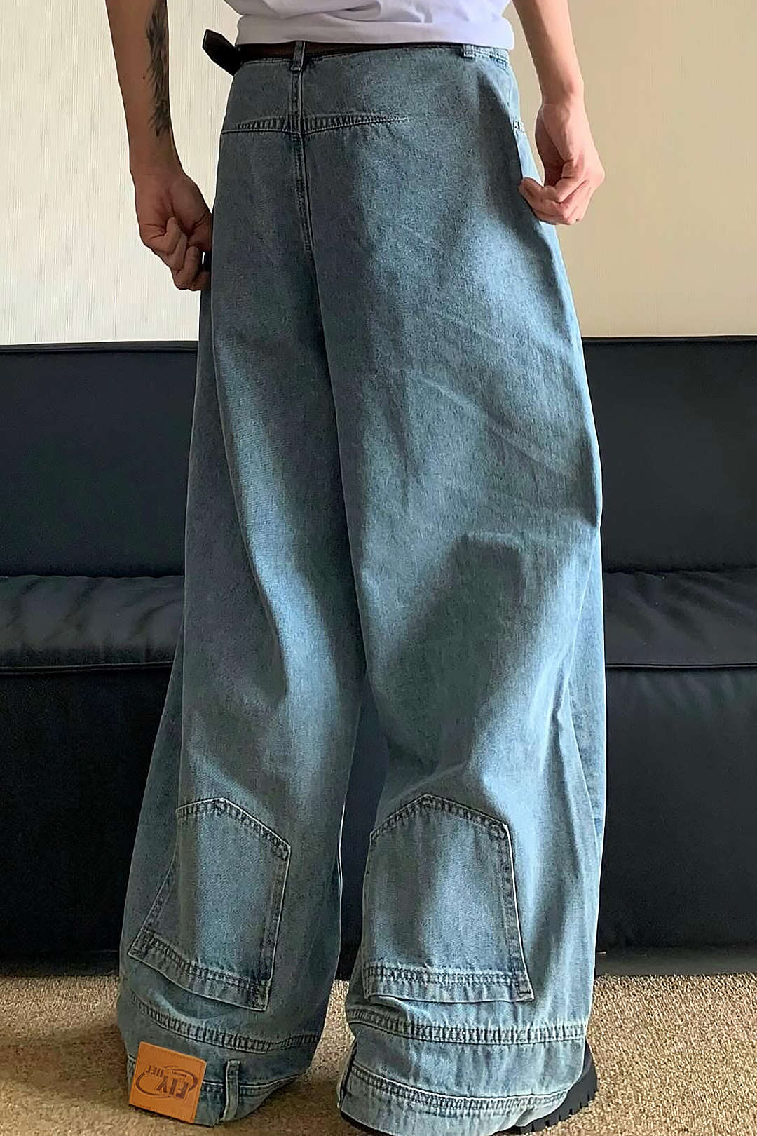 Faded Wide Leg Jeans - Y2K Aesthetic Denim for Effortless Grunge Style Outfits Faded Wide Leg Jeans - Y2K Aesthetic Denim for Effortless Grunge Style Outfits