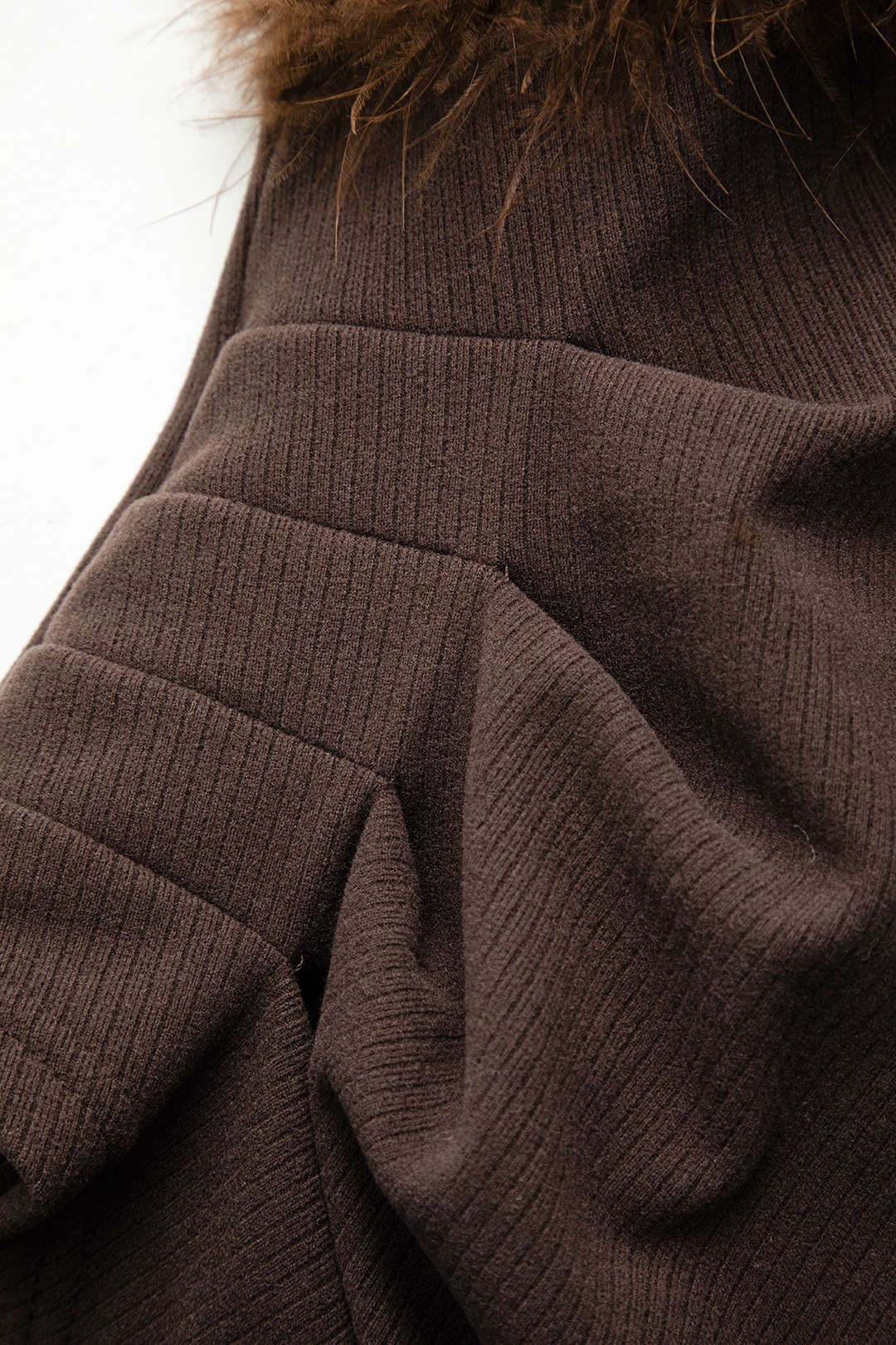 Faux Fur Trim Ruched Pleated Midi Dress - Y2K Fashion Statement for Chic Aesthetic Outfits Faux Fur Trim Ruched Pleated Midi Dress - Y2K Fashion Statement for Chic Aesthetic Outfits