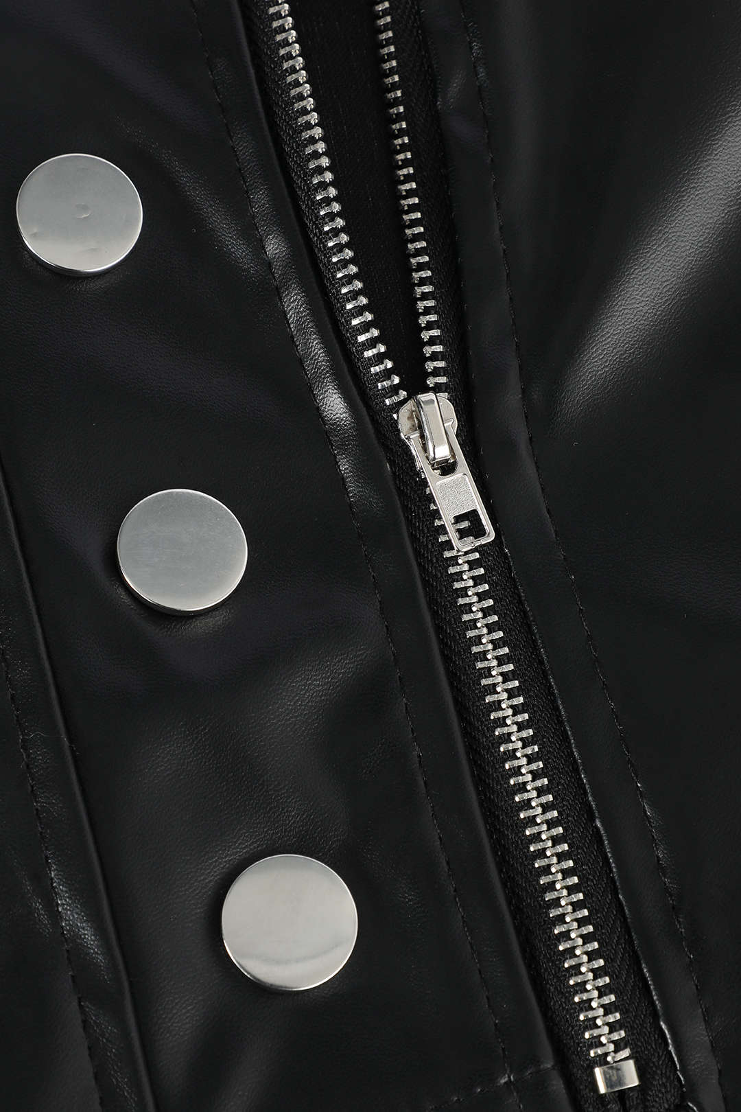 Faux Leather Asymmetric Hem Shorts for Y2K Aesthetic and Grunge Style Outfits Faux Leather Asymmetric Hem Shorts for Y2K Aesthetic and Grunge Style Outfits