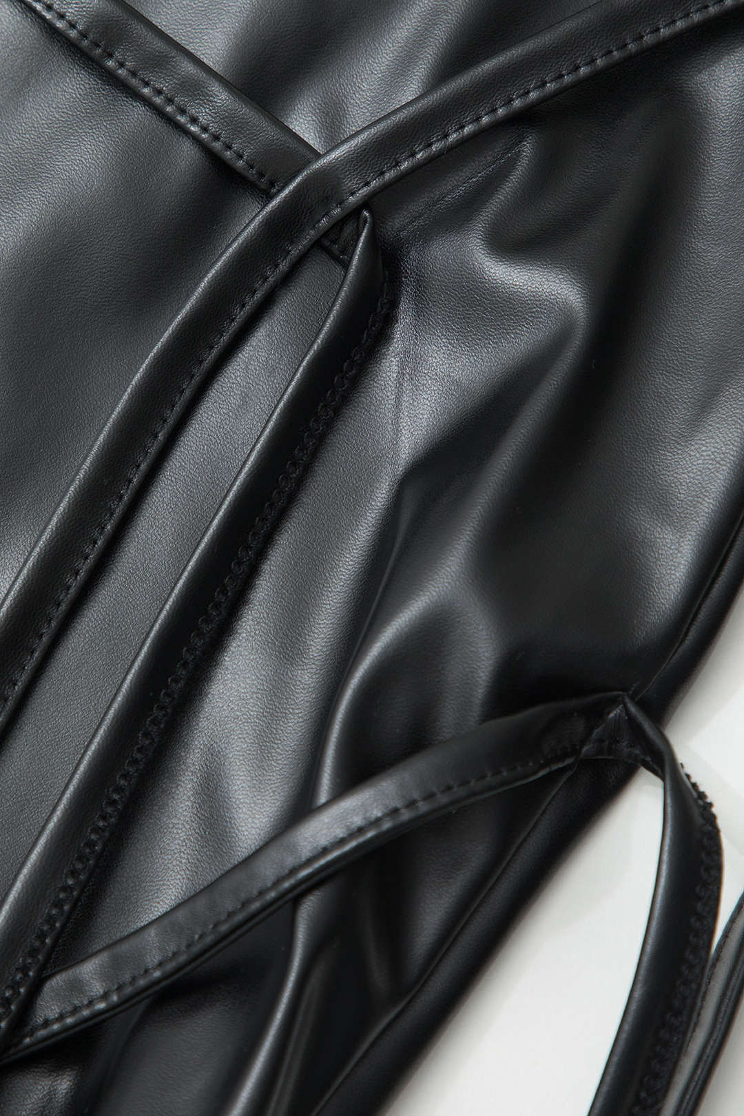 Faux Leather Fringe Detail Zip Up Shorts for Y2K Aesthetic and Grunge Style Outfits Faux Leather Fringe Detail Zip Up Shorts for Y2K Aesthetic and Grunge Style Outfits