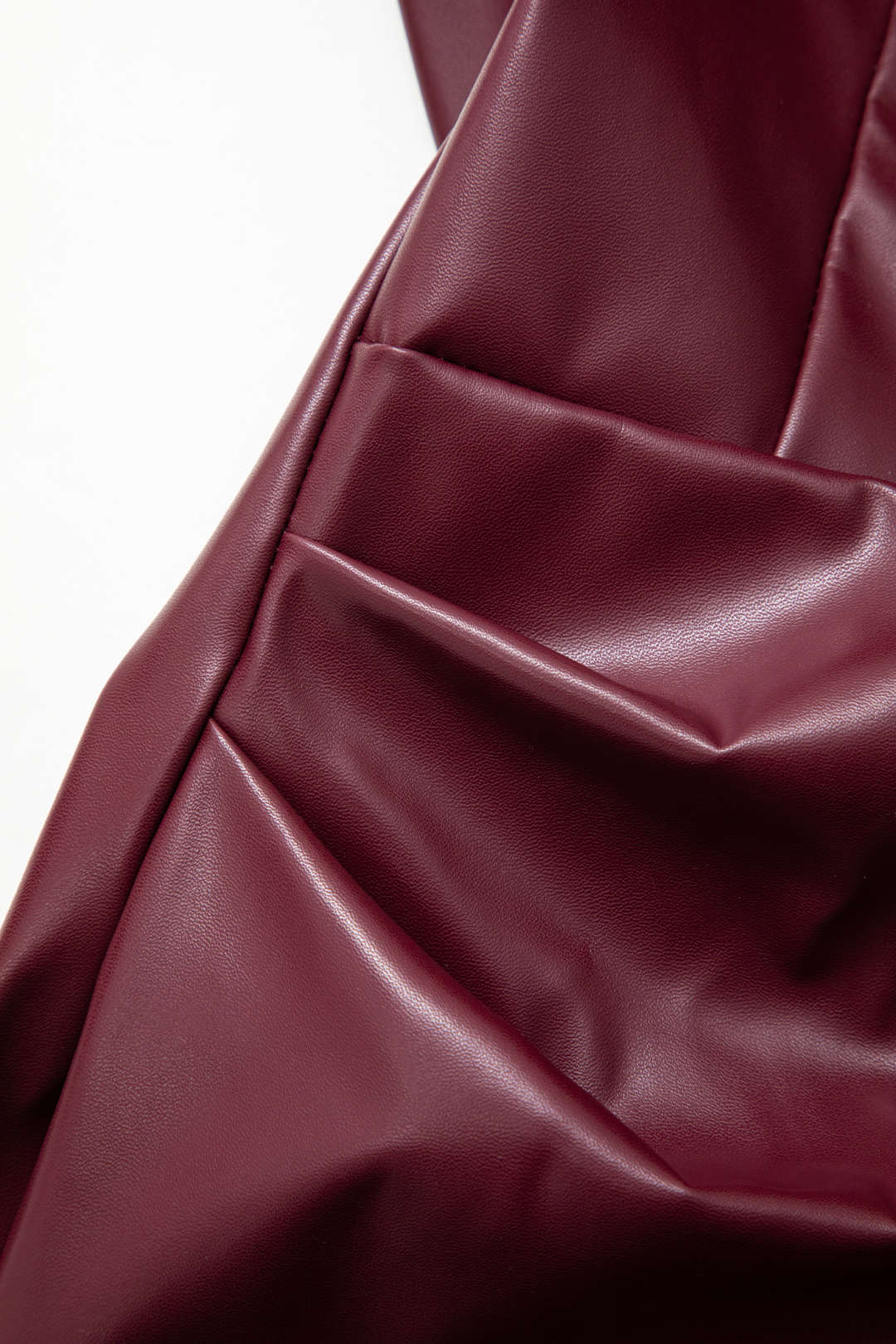 Faux Leather Off Shoulder Ruched Midi Dress with Slit - Y2K Aesthetic Fashion Statement Faux Leather Off Shoulder Ruched Midi Dress with Slit - Y2K Aesthetic Fashion Statement