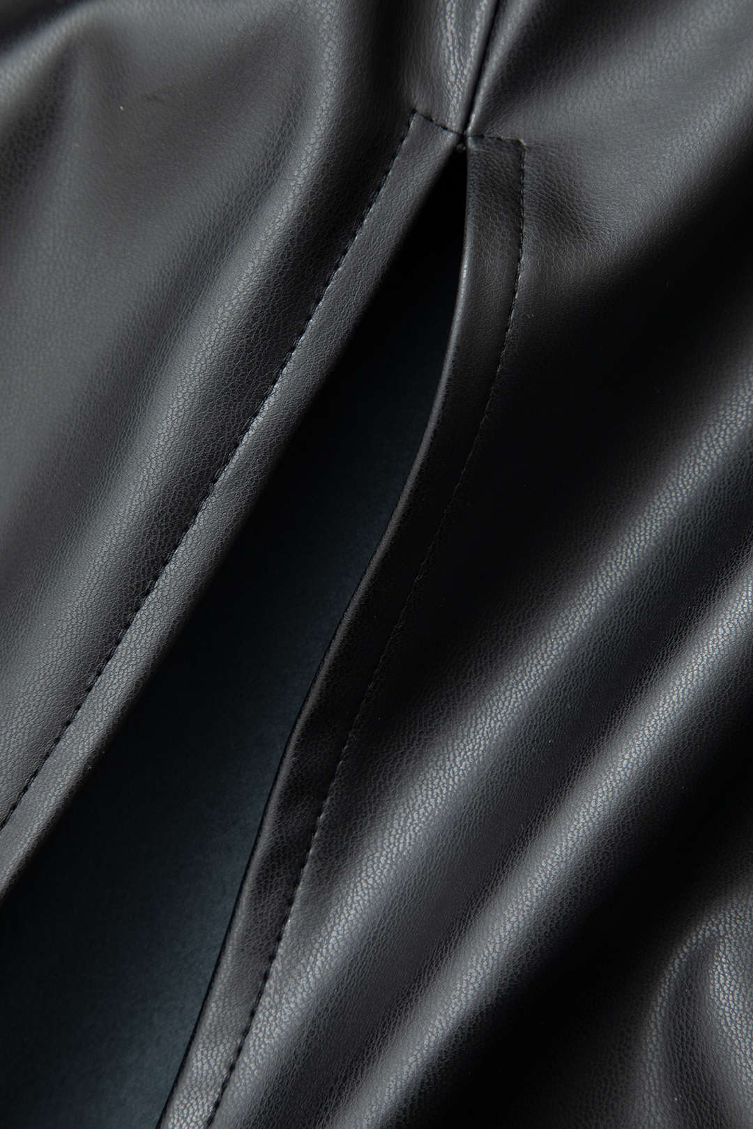 Faux Leather Strapless Midi Dress with Zip Up and Slit - Y2K Aesthetic Fashion Statement Faux Leather Strapless Midi Dress with Zip Up and Slit - Y2K Aesthetic Fashion Statement