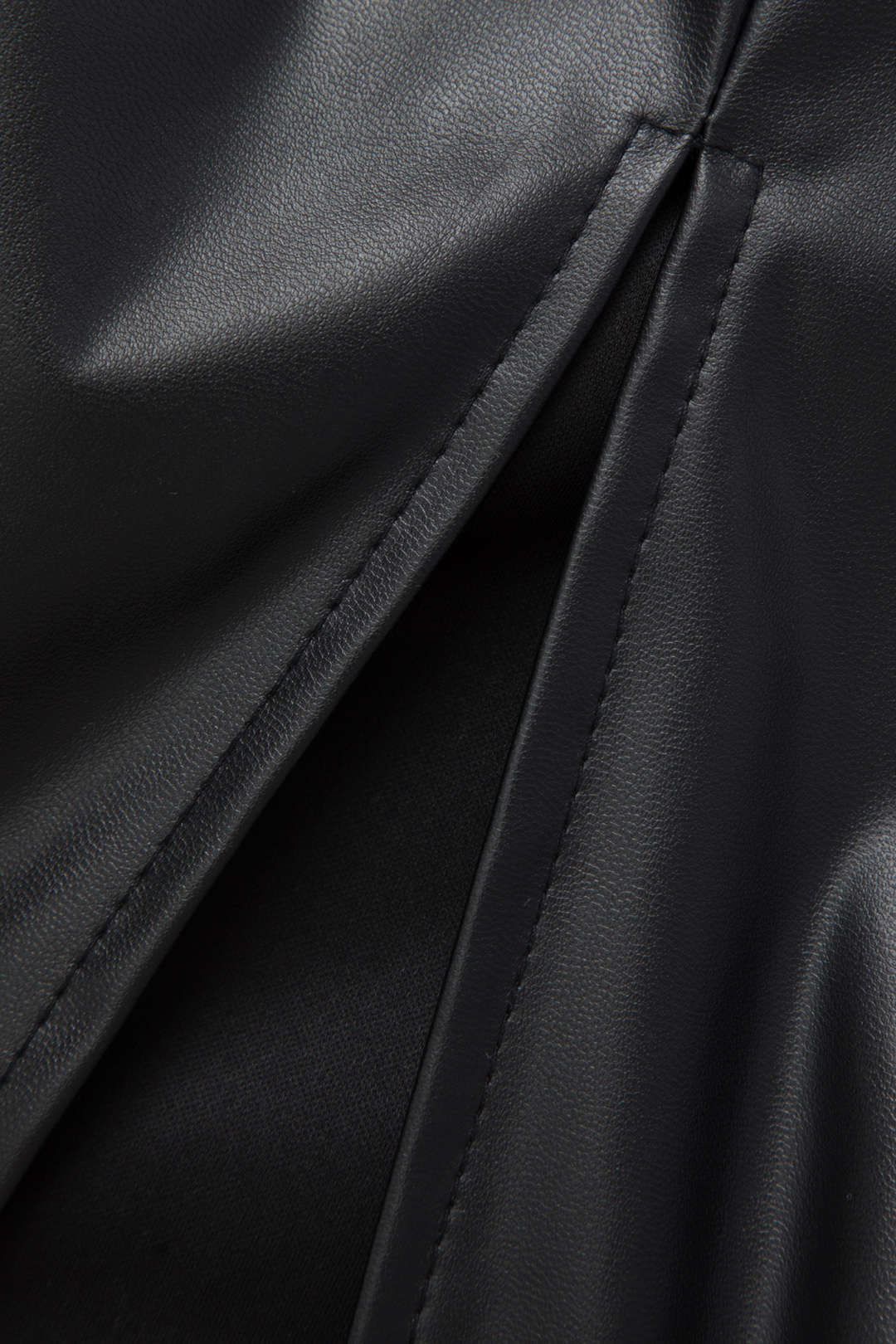 Faux Leather Strapless Slit Midi Dress with Belt - Y2K Aesthetic Fashion Statement Faux Leather Strapless Slit Midi Dress with Belt - Y2K Aesthetic Fashion Statement