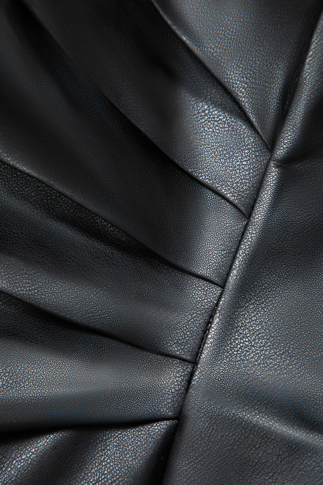 Faux Leather V-Neck Ruched Slit Cami Maxi Dress for Y2K Aesthetic and Coquette Style Faux Leather V-Neck Ruched Slit Cami Maxi Dress for Y2K Aesthetic and Coquette Style