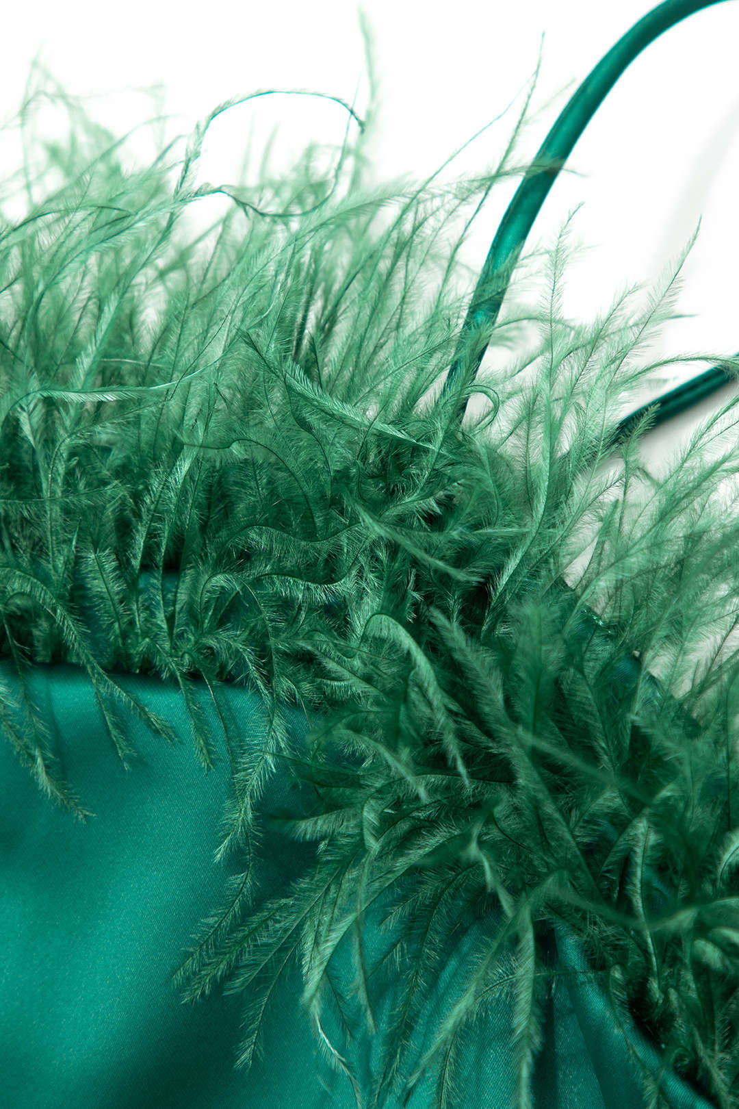 Feather Neckline Satin Cami Maxi Dress with Back Slit - Elegant Y2K Fashion Statement Feather Neckline Satin Cami Maxi Dress with Back Slit - Elegant Y2K Fashion Statement