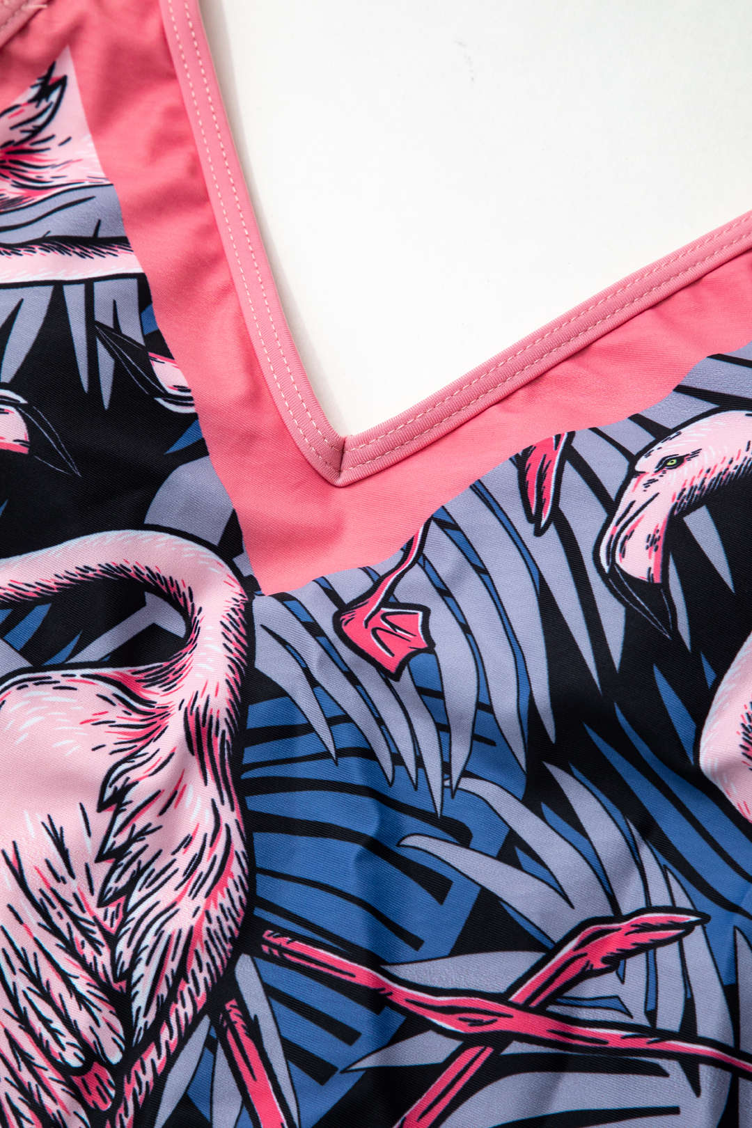 Flamingo Print Y2K Tie Swimsuit with Matching Knot Sarong Skirt Set for Trendy Aesthetic Flamingo Print Y2K Tie Swimsuit with Matching Knot Sarong Skirt Set for Trendy Aesthetic