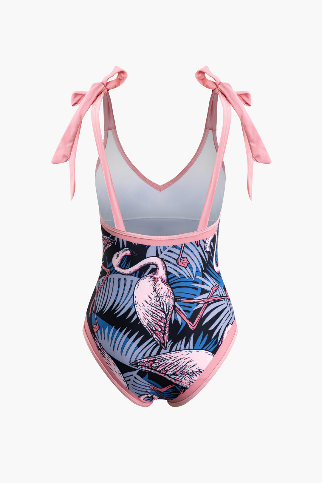Flamingo Print Y2K Tie Swimsuit with Matching Knot Sarong Skirt Set for Trendy Aesthetic Flamingo Print Y2K Tie Swimsuit with Matching Knot Sarong Skirt Set for Trendy Aesthetic