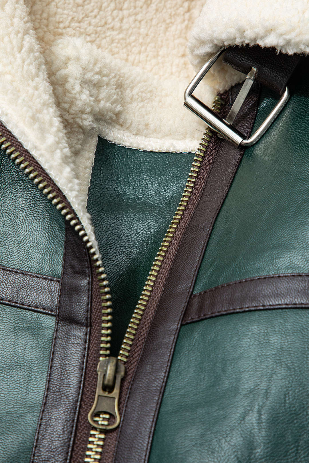 Fleece Faux Leather Zipper Crop Jacket for Y2K Aesthetic and Grunge Style Outfits Fleece Faux Leather Zipper Crop Jacket for Y2K Aesthetic and Grunge Style Outfits