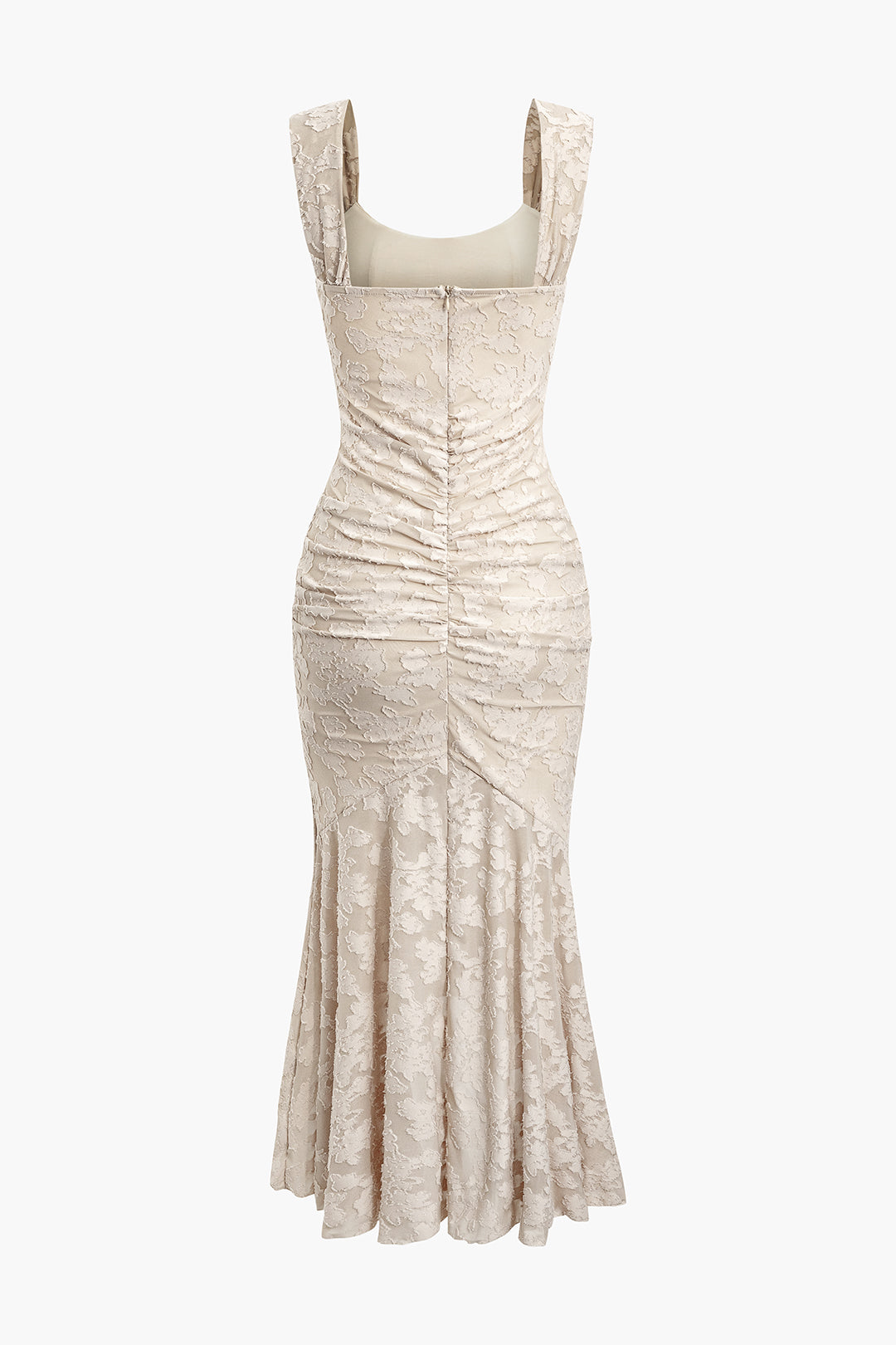 Floral Asymmetrical Hem Ruched Mermaid Midi Dress - Y2K Aesthetic Sleeveless Style Floral Asymmetrical Hem Ruched Mermaid Midi Dress - Y2K Aesthetic Sleeveless Style