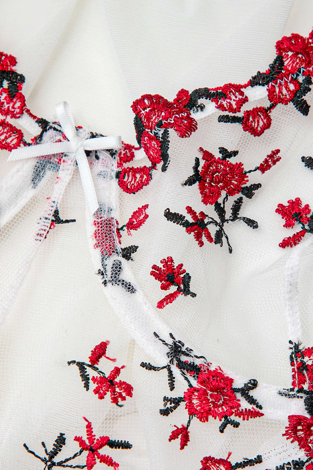 Floral Embroidered Mesh Cami Bodysuit for Y2K Aesthetic and Coquette Style Outfits Floral Embroidered Mesh Cami Bodysuit for Y2K Aesthetic and Coquette Style Outfits