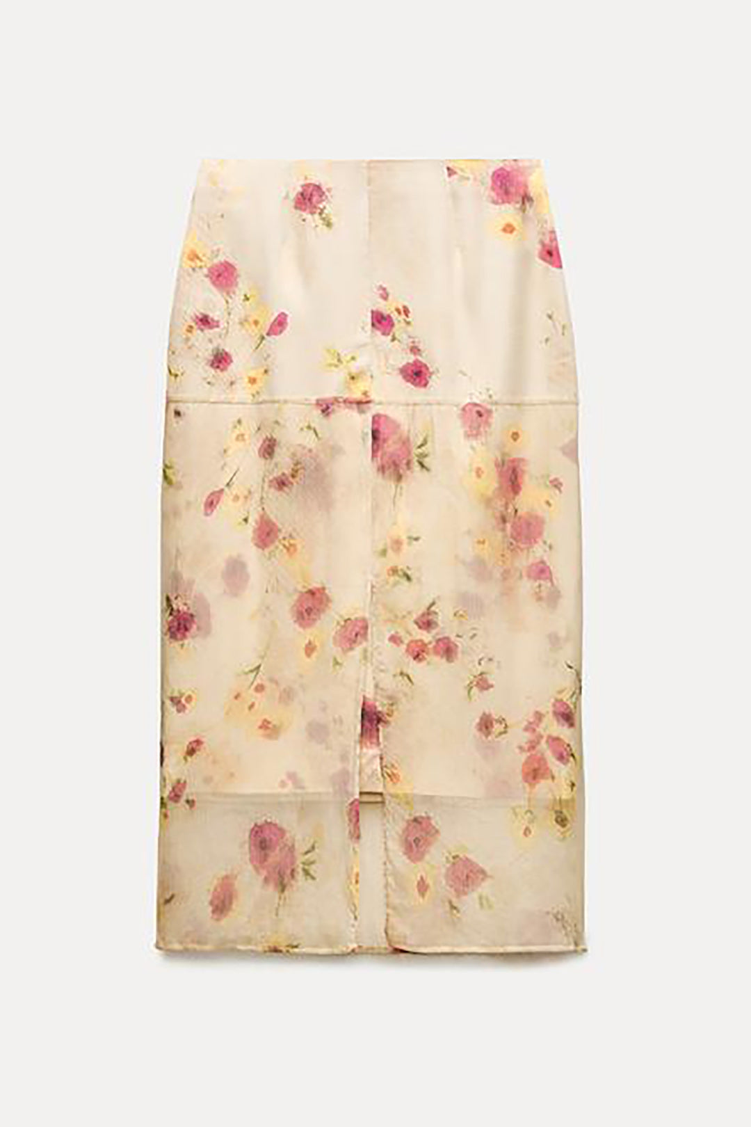 Floral Print Midi Skirt in Y2K Aesthetic - Perfect for Coquette and Cottagecore Styles