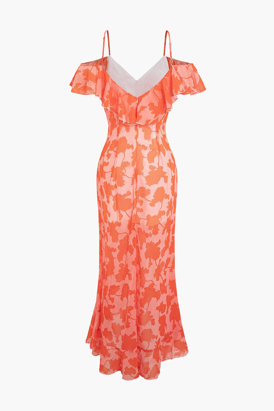 Floral Print Ruffle V-Neck Cami Maxi Dress for Y2K Aesthetic and Coquette Style Floral Print Ruffle V-Neck Cami Maxi Dress for Y2K Aesthetic and Coquette Style