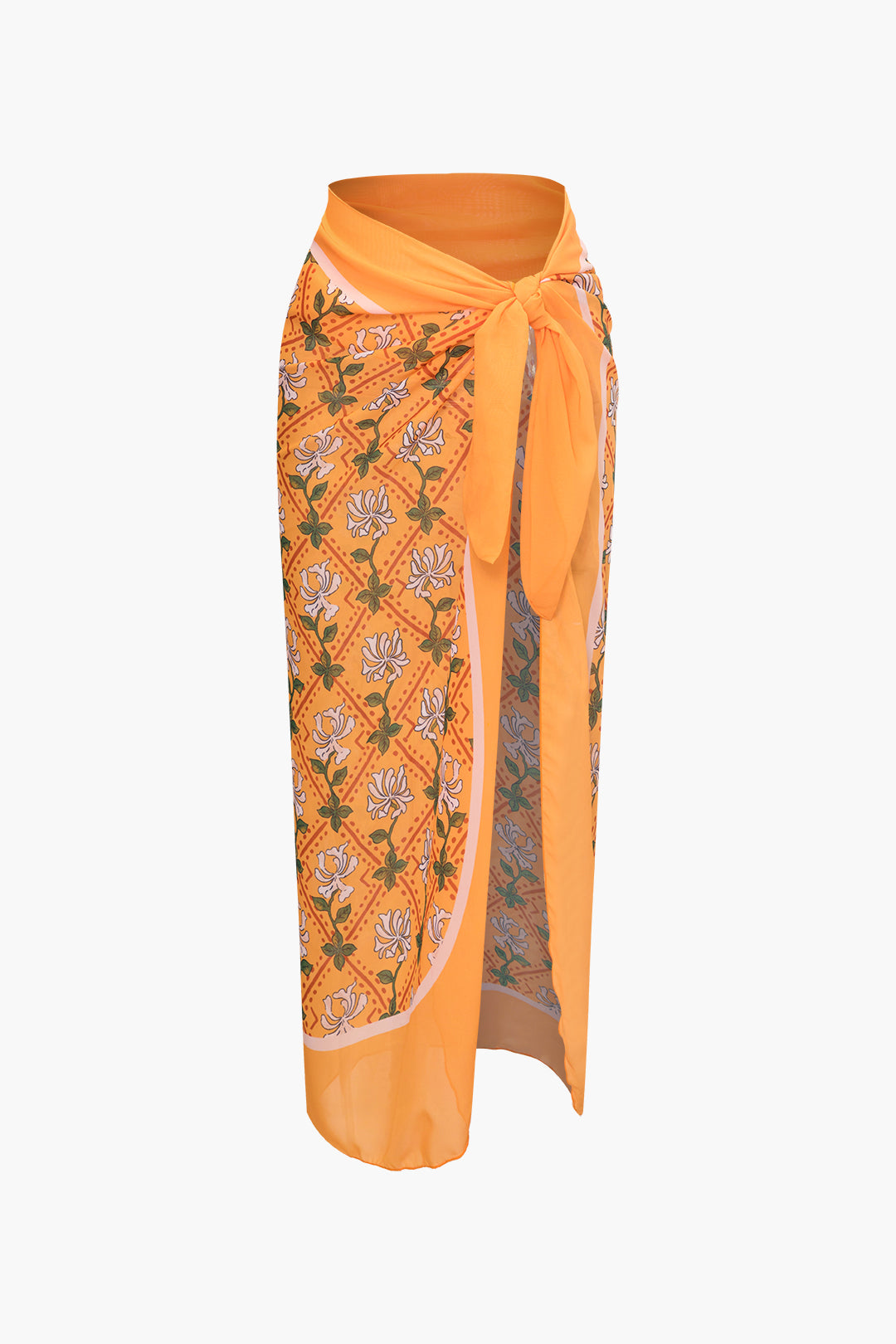 Floral Print Tie Halter Cut-Out Ruched Swimsuit with Wrap Cover-Up Skirt Set for Y2K Aesthetic Floral Print Tie Halter Cut-Out Ruched Swimsuit with Wrap Cover-Up Skirt Set for Y2K Aesthetic