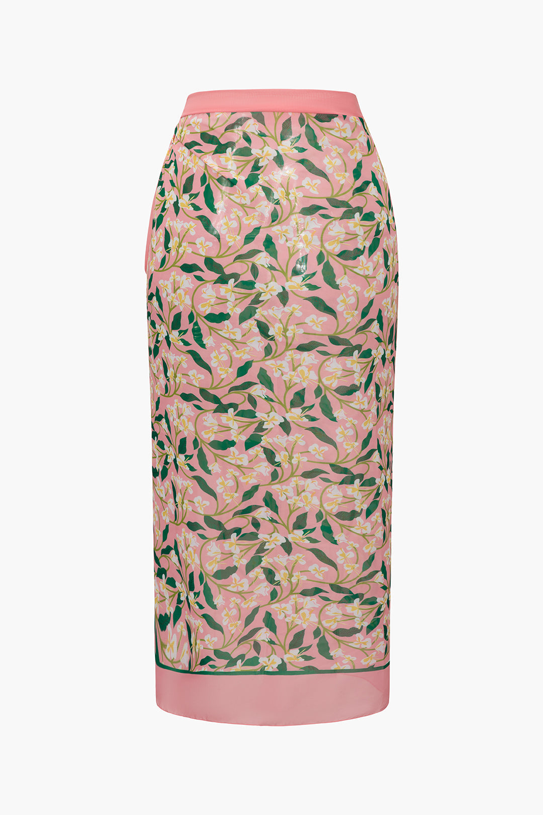 Floral Print Tie Strap One-Piece Swimsuit with Knot Sarong Skirt Set for Y2K Aesthetic Floral Print Tie Strap One-Piece Swimsuit with Knot Sarong Skirt Set for Y2K Aesthetic