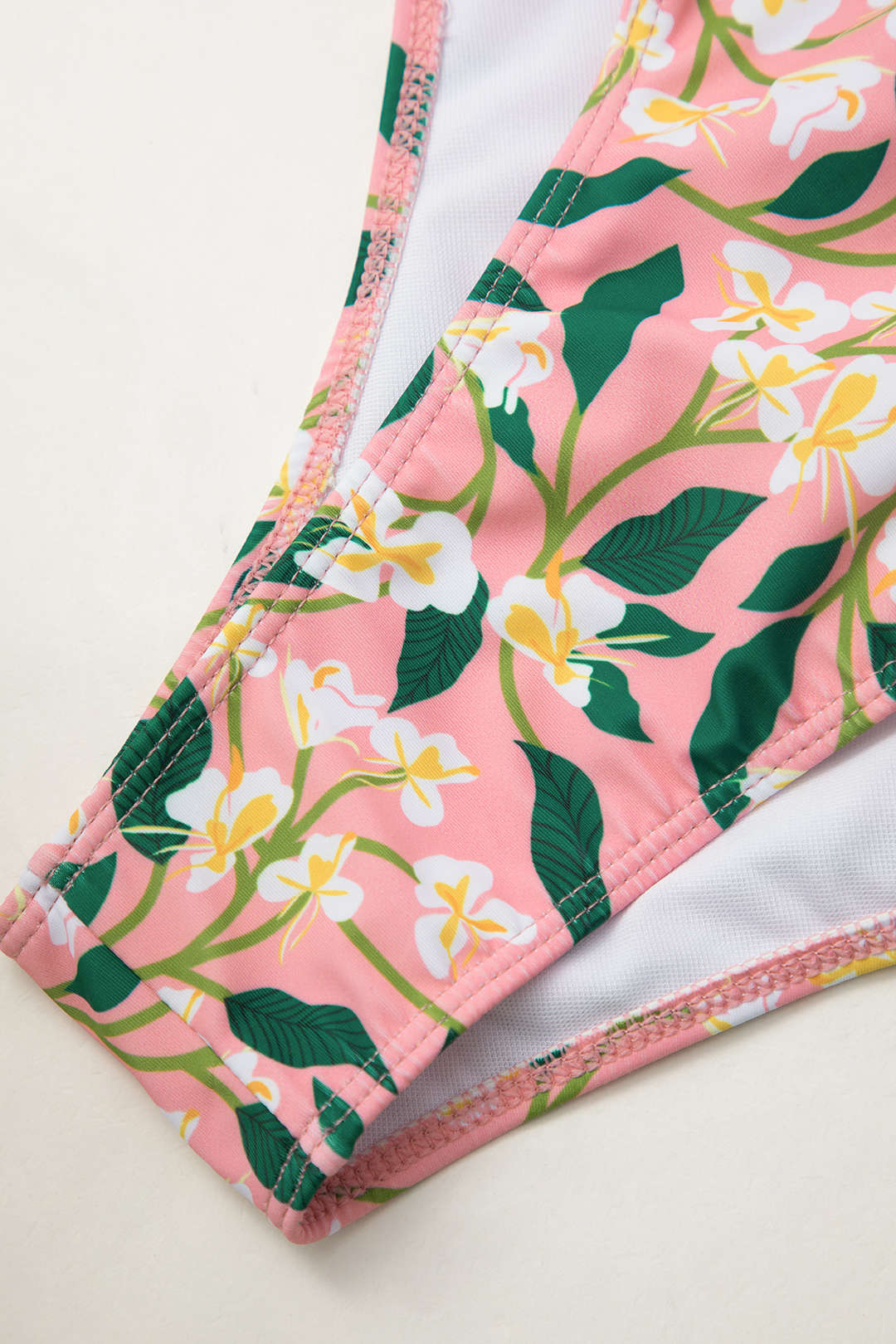 Floral Print Tie Strap One-Piece Swimsuit with Knot Sarong Skirt Set for Y2K Aesthetic Floral Print Tie Strap One-Piece Swimsuit with Knot Sarong Skirt Set for Y2K Aesthetic