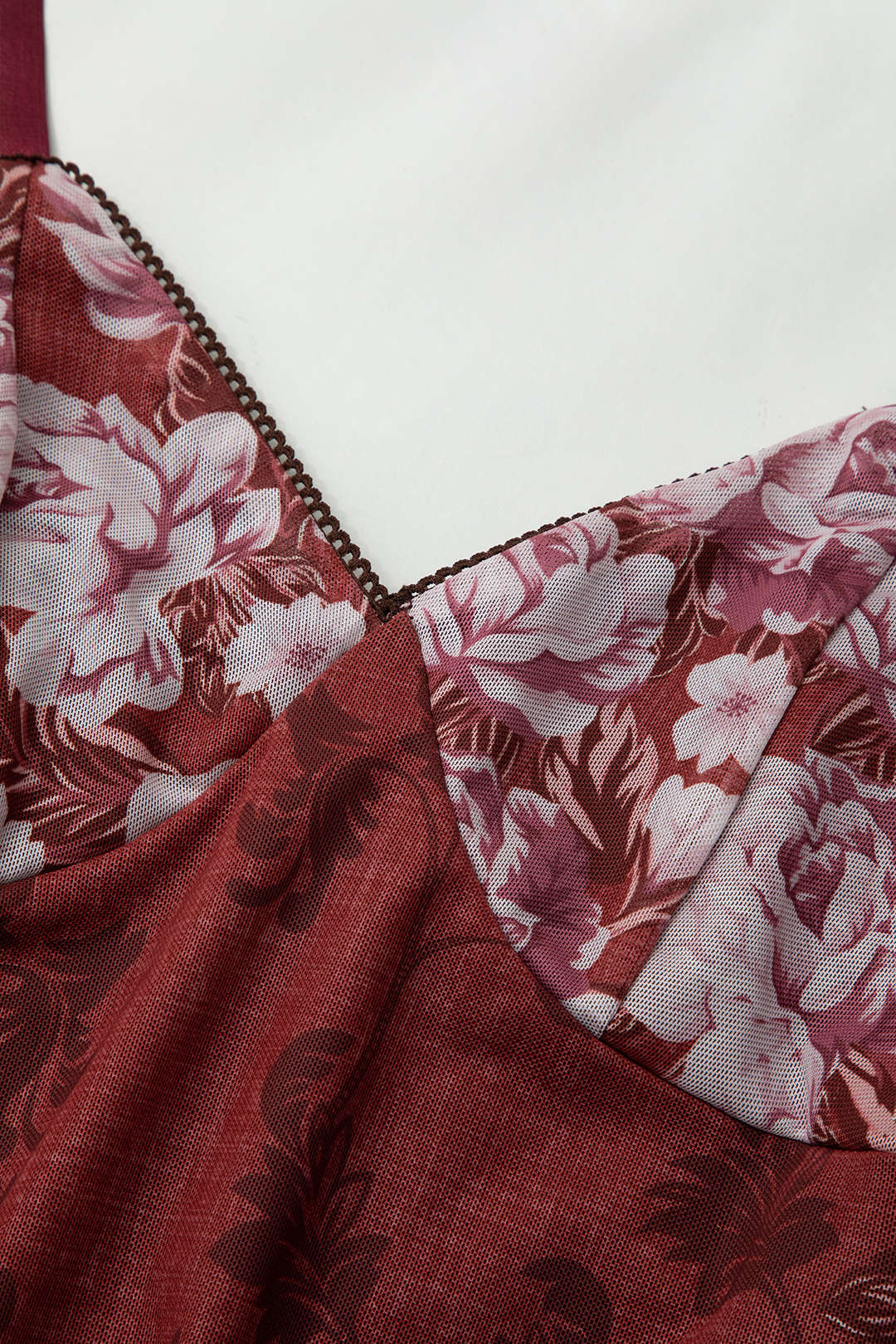 Floral Print V-Neck Mesh Maxi Dress with Adjustable Straps for Y2K Coquette Aesthetic Floral Print V-Neck Mesh Maxi Dress with Adjustable Straps for Y2K Coquette Aesthetic