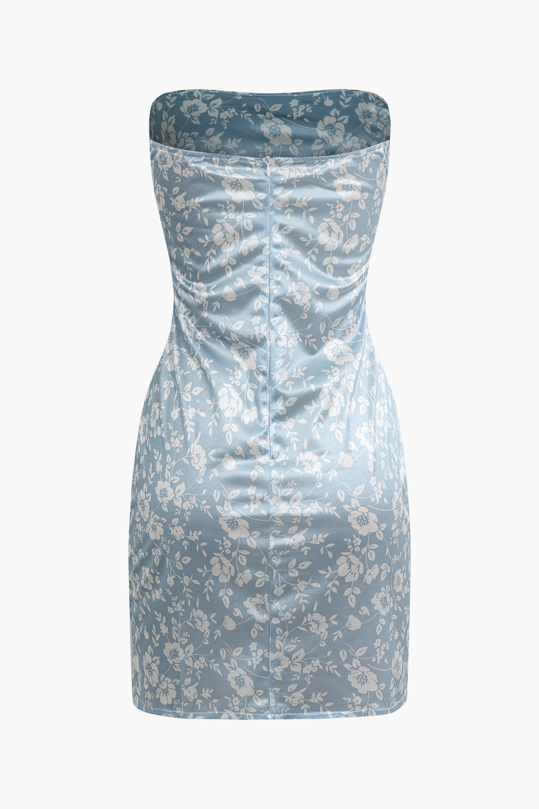Floral Print Y2K Aesthetic Strapless Mini Dress for Cute Summer Outfits Floral Print Y2K Aesthetic Strapless Mini Dress for Cute Summer Outfits
