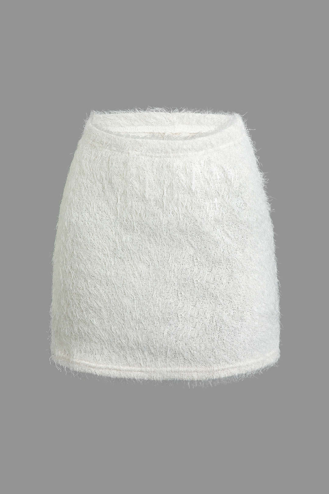 Fluffy Solid Off-The-Shoulder Crop Top & Mini Skirt Set for Y2K Aesthetic Outfits Fluffy Solid Off-The-Shoulder Crop Top & Mini Skirt Set for Y2K Aesthetic Outfits