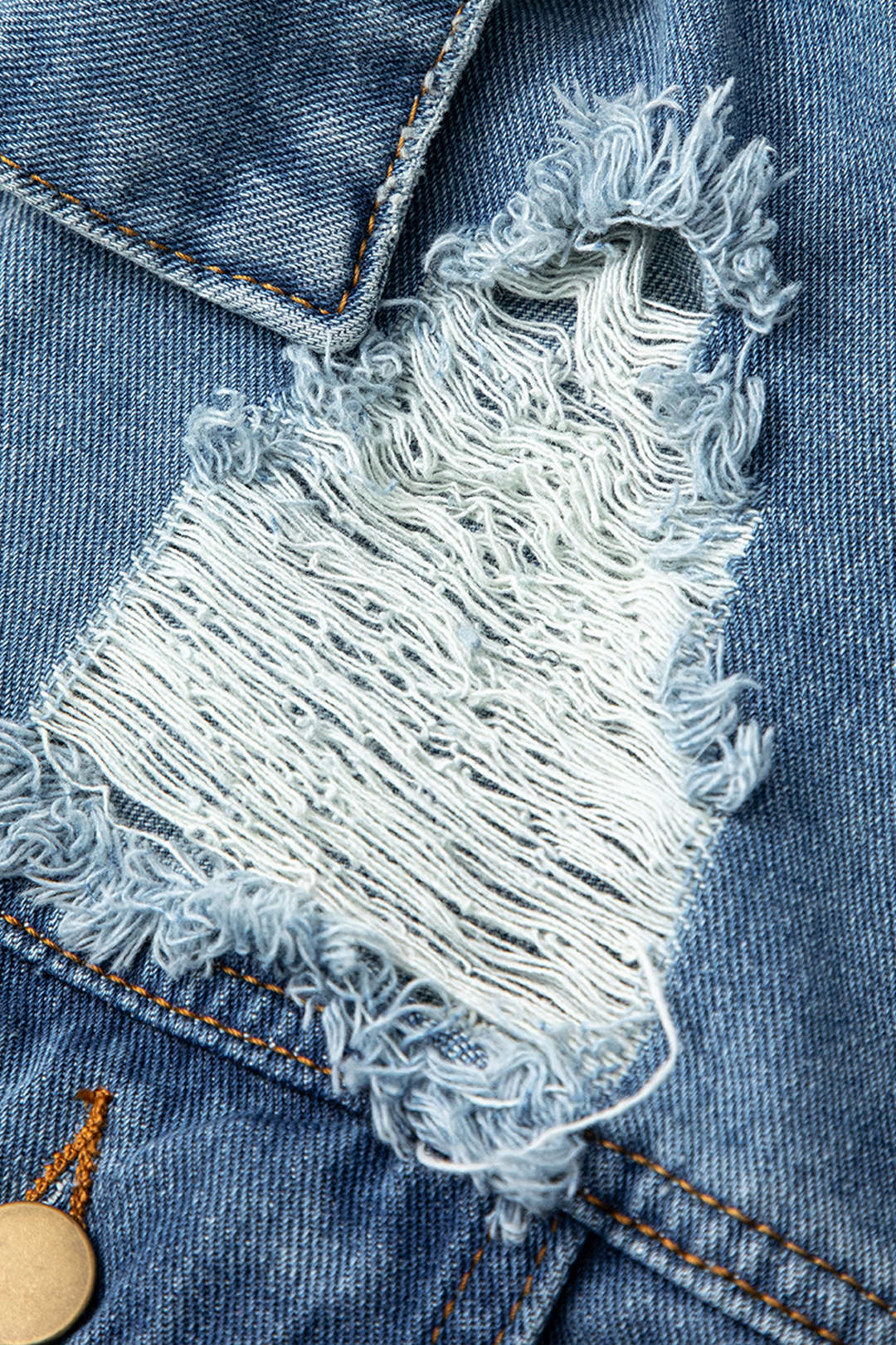 Frayed Button-Up Denim Coat with Flap Pockets for Y2K and Grunge Aesthetic Outfits Frayed Button-Up Denim Coat with Flap Pockets for Y2K and Grunge Aesthetic Outfits