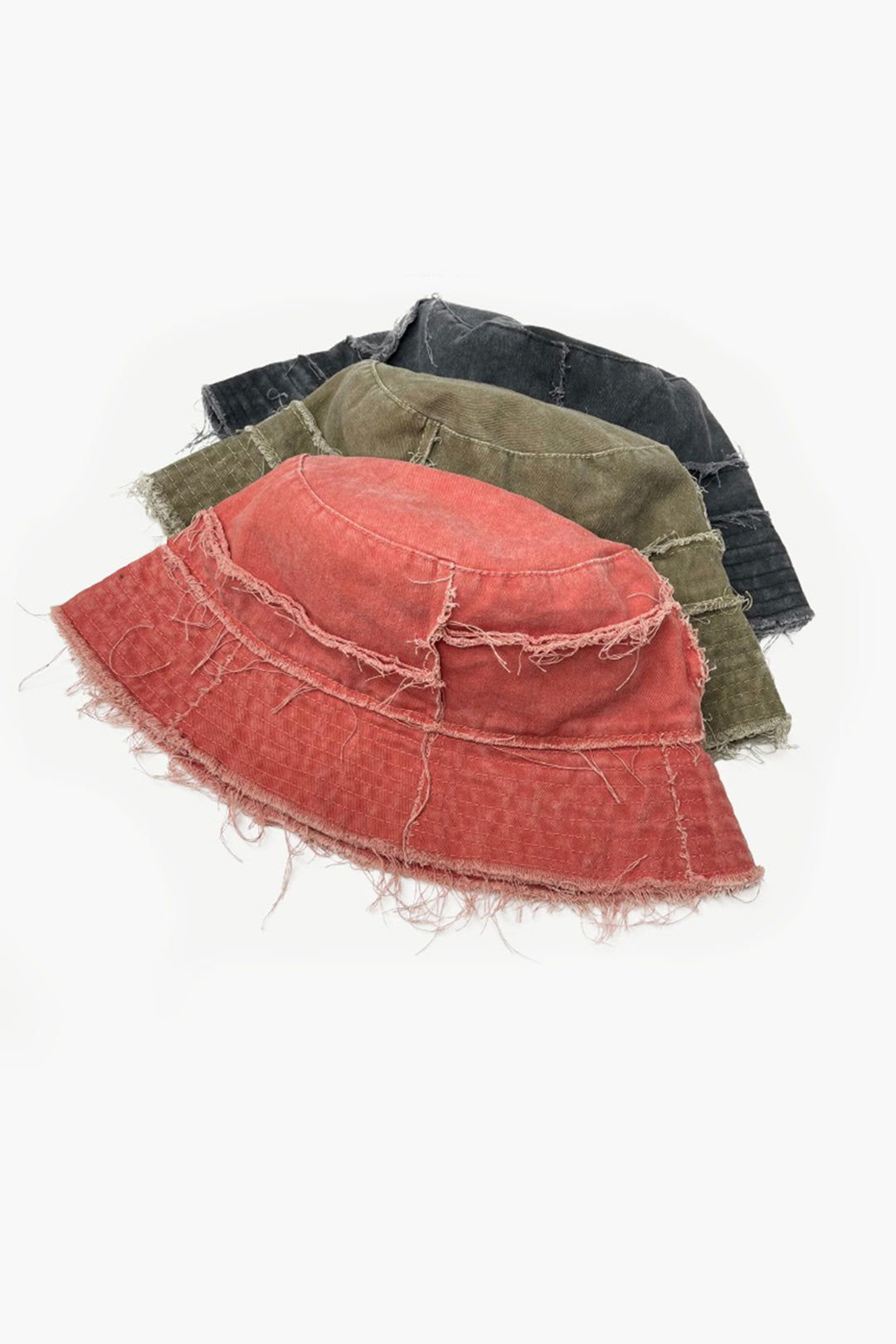 Frayed Distressed Bucket Hat for Y2K Aesthetic and Grunge Style Outfits Frayed Distressed Bucket Hat for Y2K Aesthetic and Grunge Style Outfits