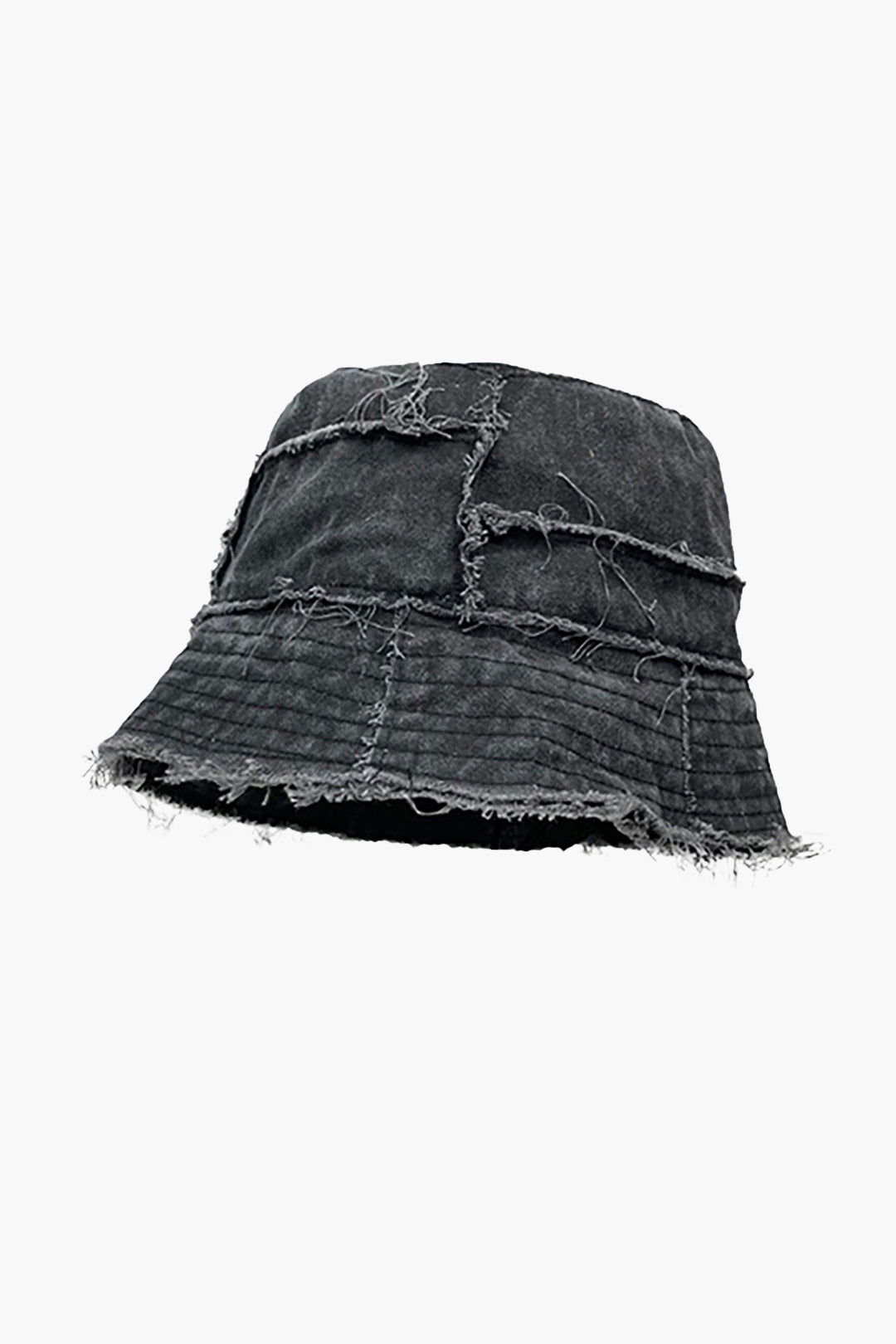 Frayed Distressed Bucket Hat for Y2K Aesthetic and Grunge Style Outfits