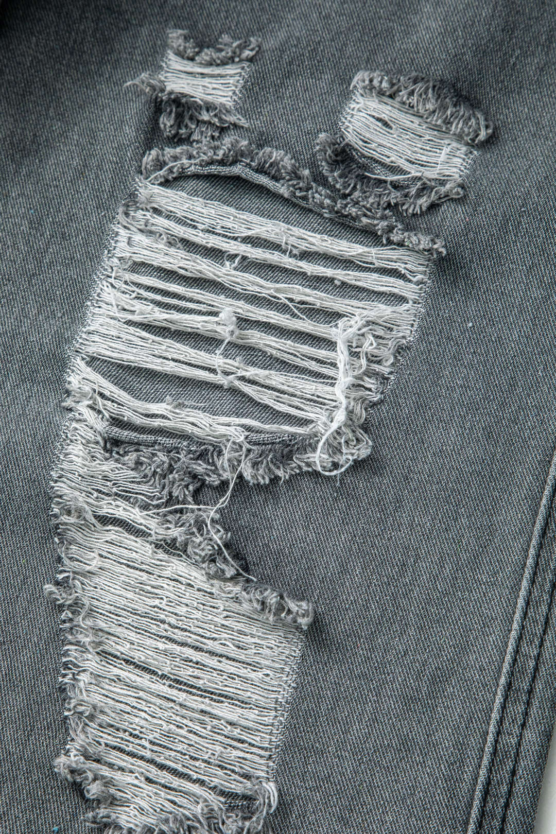 Frayed Trim Ripped High Waist Straight Leg Jeans for Y2K Aesthetic and Grunge Style Frayed Trim Ripped High Waist Straight Leg Jeans for Y2K Aesthetic and Grunge Style