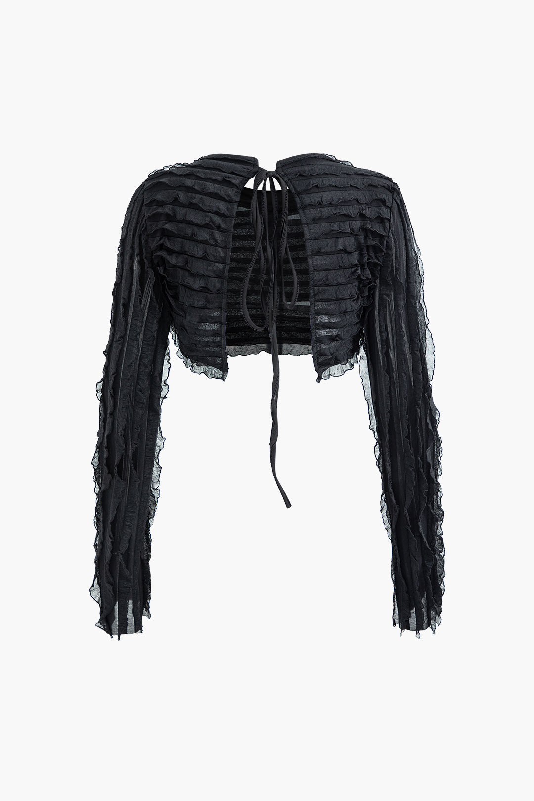 Frill Detail Tie Back Crop Top & Maxi Skirt Set - Y2K Aesthetic Coquette Outfit Frill Detail Tie Back Crop Top & Maxi Skirt Set - Y2K Aesthetic Coquette Outfit