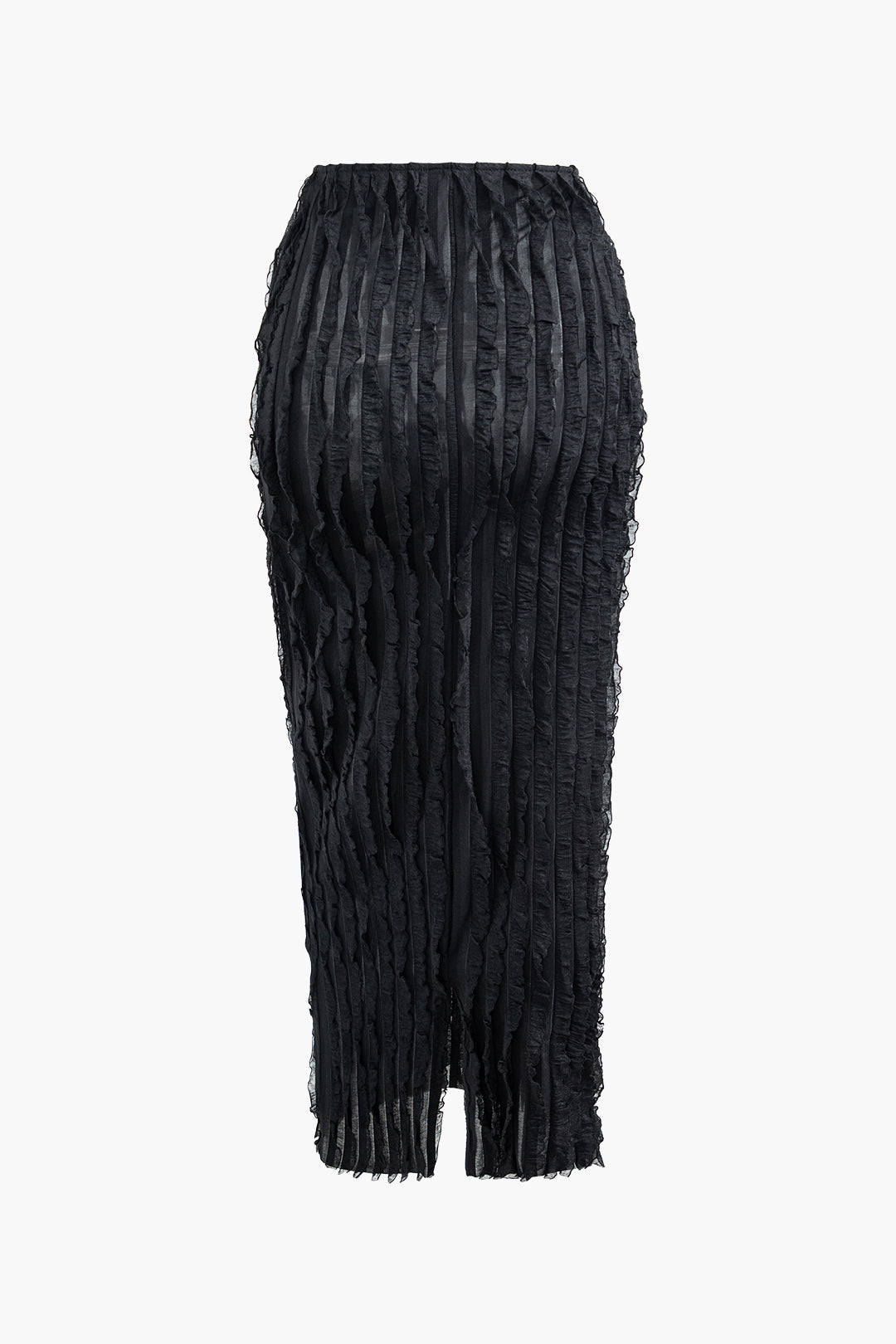 Frill Detail Tie Back Crop Top & Maxi Skirt Set - Y2K Aesthetic Coquette Outfit Frill Detail Tie Back Crop Top & Maxi Skirt Set - Y2K Aesthetic Coquette Outfit