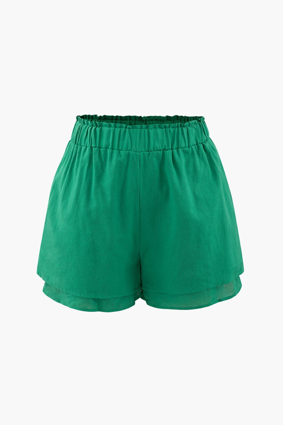 Frill Waist Shorts Set with Chest Pocket - Y2K Aesthetic Cute Outfit for Stylish Looks Frill Waist Shorts Set with Chest Pocket - Y2K Aesthetic Cute Outfit for Stylish Looks