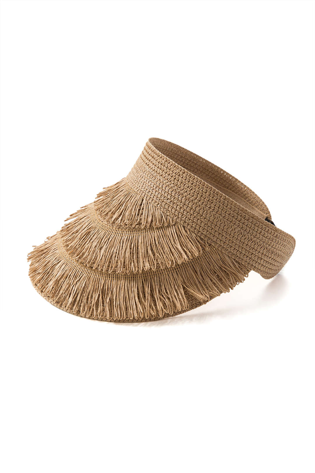 Fringe Brim Straw Visor Hat for Y2K Aesthetic and Coquette Style Outfits