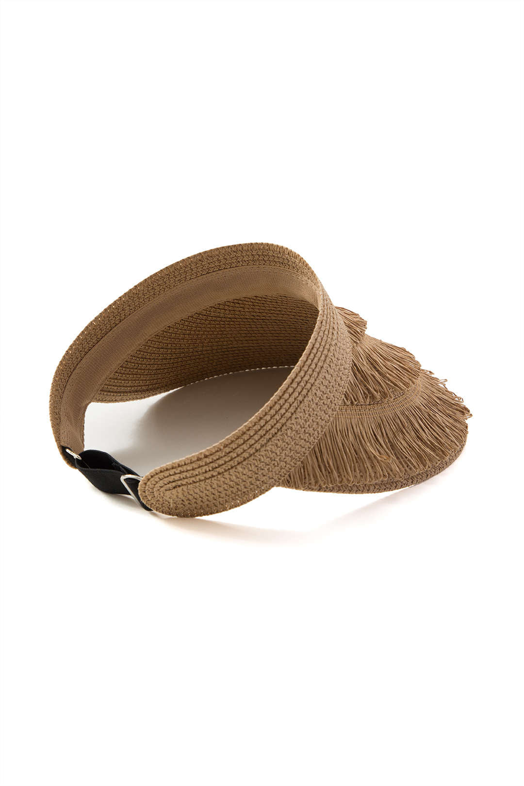 Fringe Brim Straw Visor Hat for Y2K Aesthetic and Coquette Style Outfits