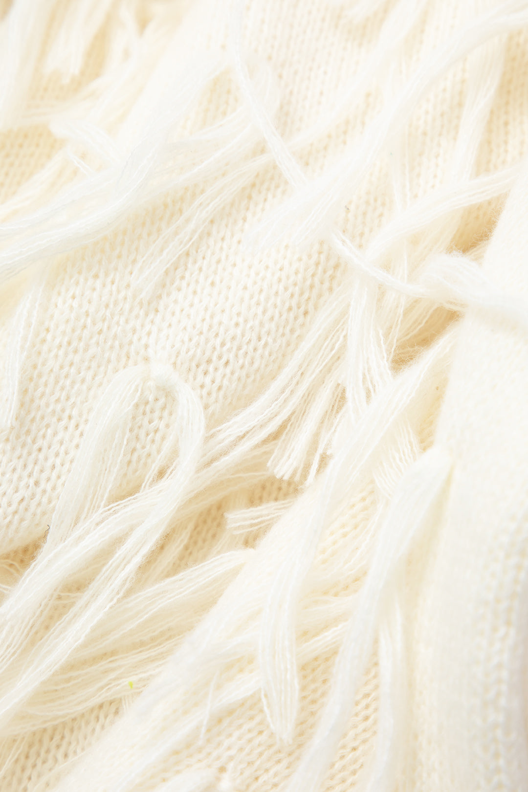 Fringe Detail Round Neck Long Sleeve Knit Top - Y2K Aesthetic Cute Top for Stylish Outfits Fringe Detail Round Neck Long Sleeve Knit Top - Y2K Aesthetic Cute Top for Stylish Outfits