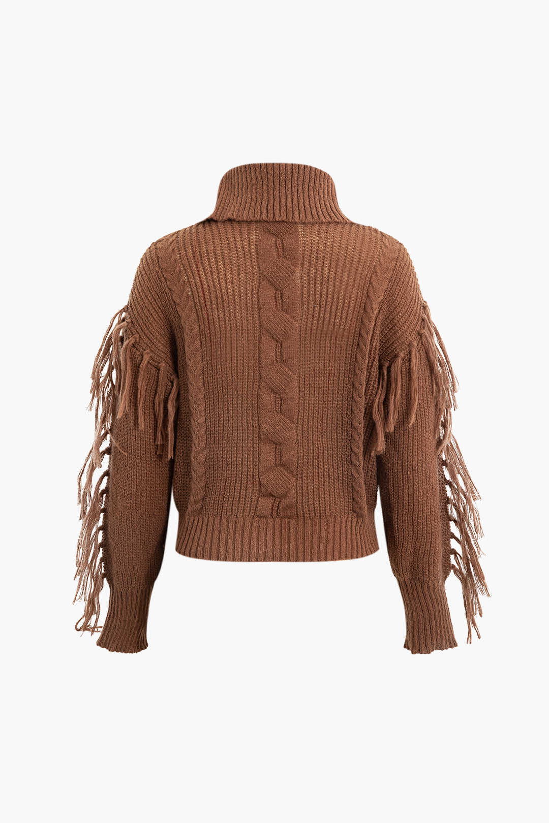 Fringe Detail Turtleneck Sweater & High Waist Knit Pants Set for Y2K Aesthetic Outfits Fringe Detail Turtleneck Sweater & High Waist Knit Pants Set for Y2K Aesthetic Outfits