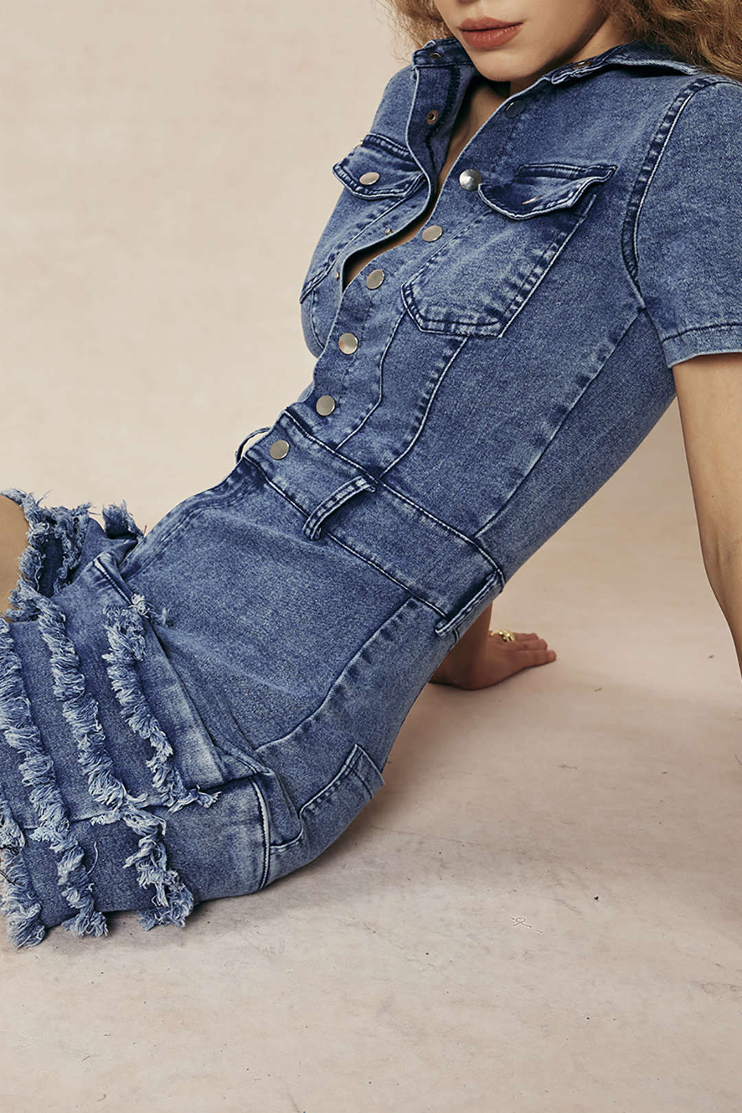 Fringe Flap Pocket Denim Romper - Y2K Aesthetic Outfit for Trendy Fashion Lovers Fringe Flap Pocket Denim Romper - Y2K Aesthetic Outfit for Trendy Fashion Lovers