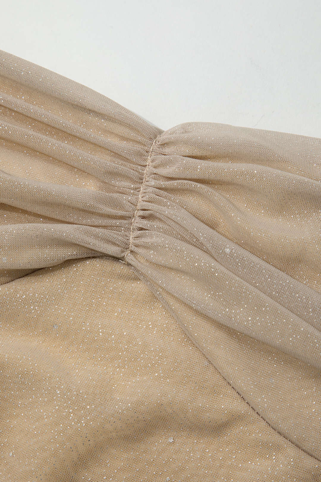 Glitter Mesh Twist Ruched Strapless Maxi Dress with Choker for Y2K Aesthetic Nights Glitter Mesh Twist Ruched Strapless Maxi Dress with Choker for Y2K Aesthetic Nights