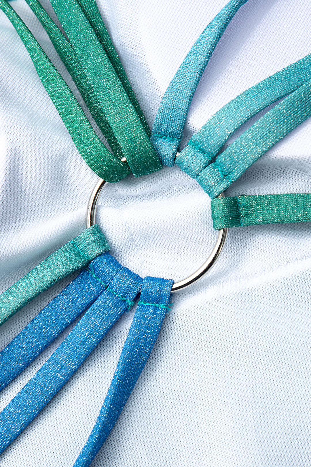 Glitter Ombre Cross Back One-Piece Swimsuit - Y2K Aesthetic Swimwear for Trendy Summer Vibes Glitter Ombre Cross Back One-Piece Swimsuit - Y2K Aesthetic Swimwear for Trendy Summer Vibes