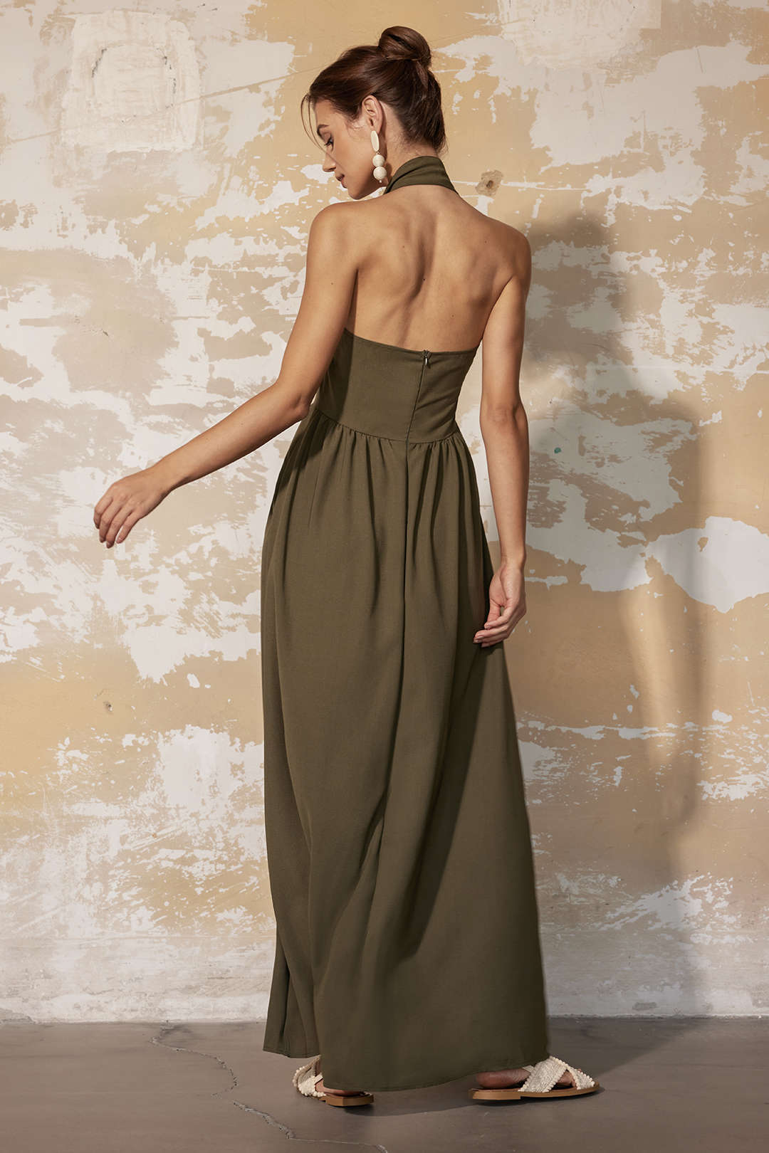 Halter Backless Maxi Dress - Y2K Aesthetic Fashion for Effortless Summer Style Halter Backless Maxi Dress - Y2K Aesthetic Fashion for Effortless Summer Style