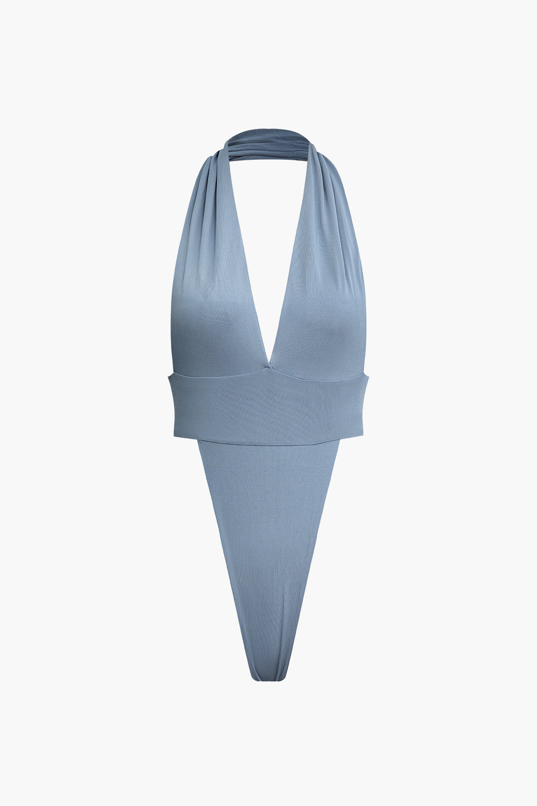 Halter Backless V-Neck Bodysuit with Knot Ruched Skirt Set for Y2K Aesthetic Outfits Halter Backless V-Neck Bodysuit with Knot Ruched Skirt Set for Y2K Aesthetic Outfits