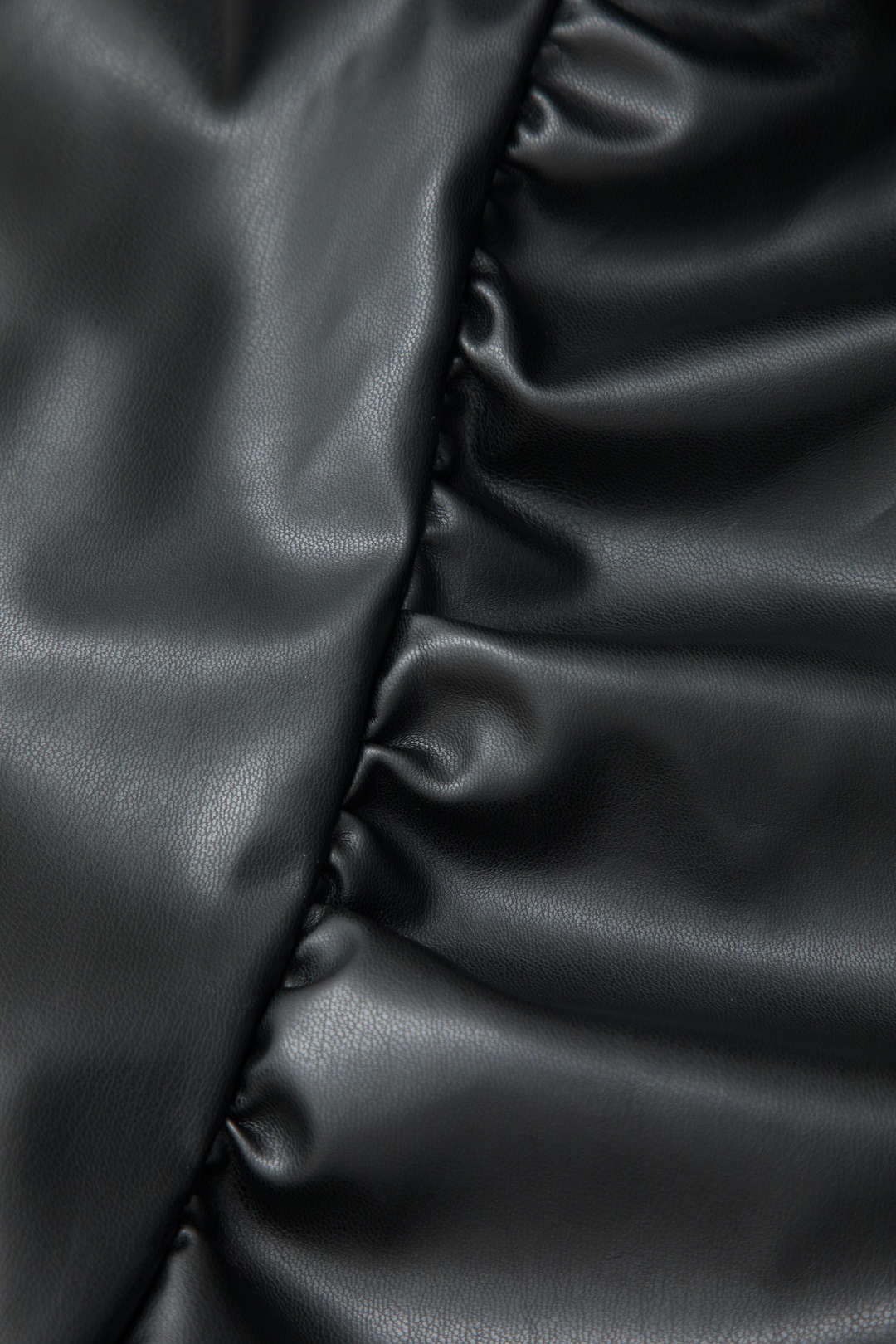 High Waist Faux Leather Ruched Slit Skirt for Y2K Aesthetic and Grunge Style Outfits High Waist Faux Leather Ruched Slit Skirt for Y2K Aesthetic and Grunge Style Outfits