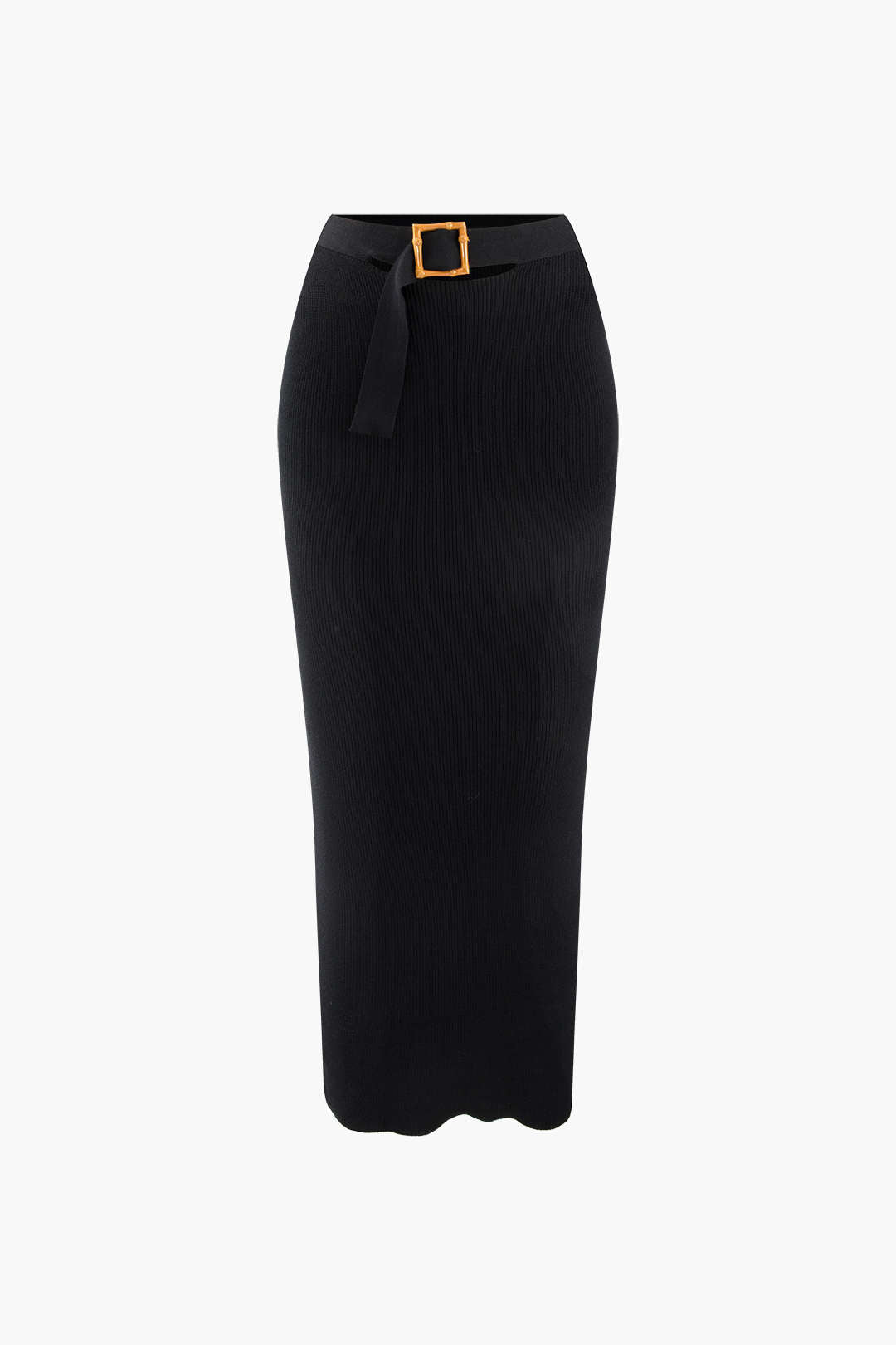 Knit Square Neck Crop Tank Top & Buckle Midi Skirt Set for Y2K Aesthetic Outfits Knit Square Neck Crop Tank Top & Buckle Midi Skirt Set for Y2K Aesthetic Outfits