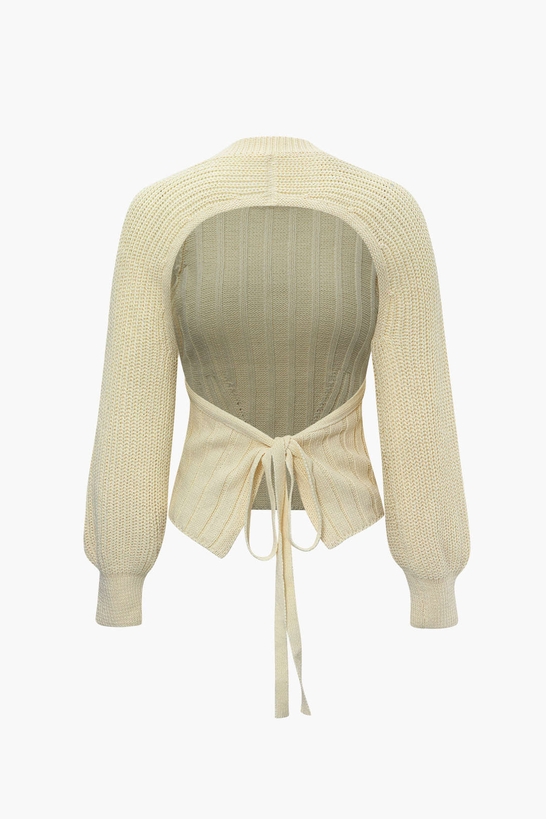 Knot Backless Long Sleeve Knit Top - Y2K Fashion Cute Top for Coquette Aesthetic Outfits Knot Backless Long Sleeve Knit Top - Y2K Fashion Cute Top for Coquette Aesthetic Outfits