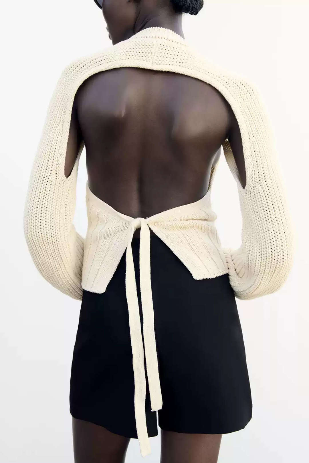 Knot Backless Long Sleeve Knit Top - Y2K Fashion Cute Top for Coquette Aesthetic Outfits Knot Backless Long Sleeve Knit Top - Y2K Fashion Cute Top for Coquette Aesthetic Outfits