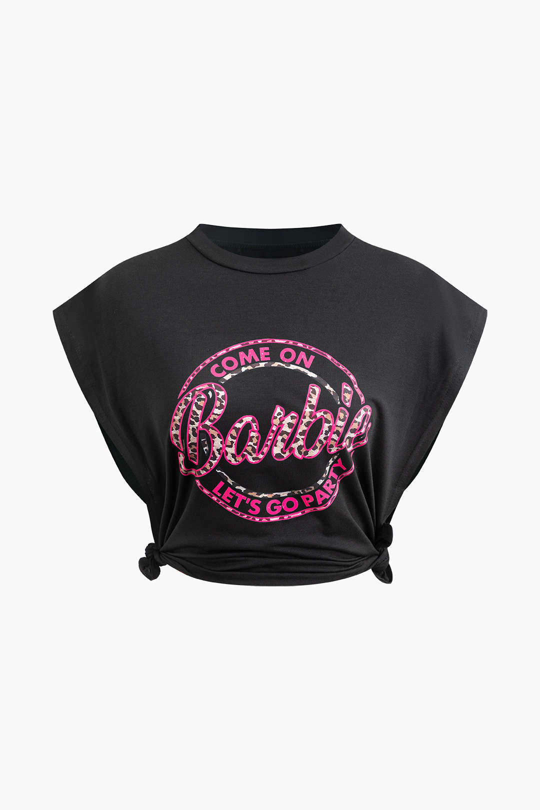 Knot Detail Sleeveless Side Cut Out T-Shirt in Y2K Fashion for Trendy Aesthetic Outfits Knot Detail Sleeveless Side Cut Out T-Shirt in Y2K Fashion for Trendy Aesthetic Outfits