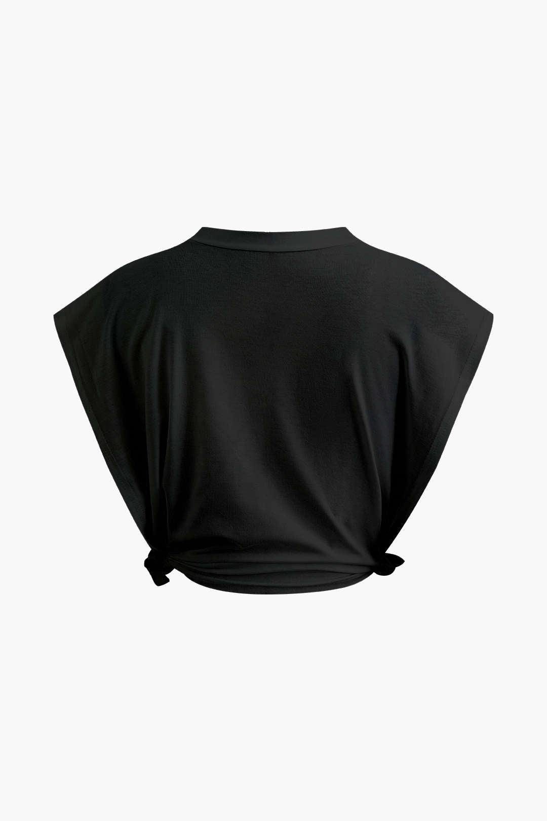 Knot Detail Sleeveless Side Cut Out T-Shirt in Y2K Fashion for Trendy Aesthetic Outfits Knot Detail Sleeveless Side Cut Out T-Shirt in Y2K Fashion for Trendy Aesthetic Outfits