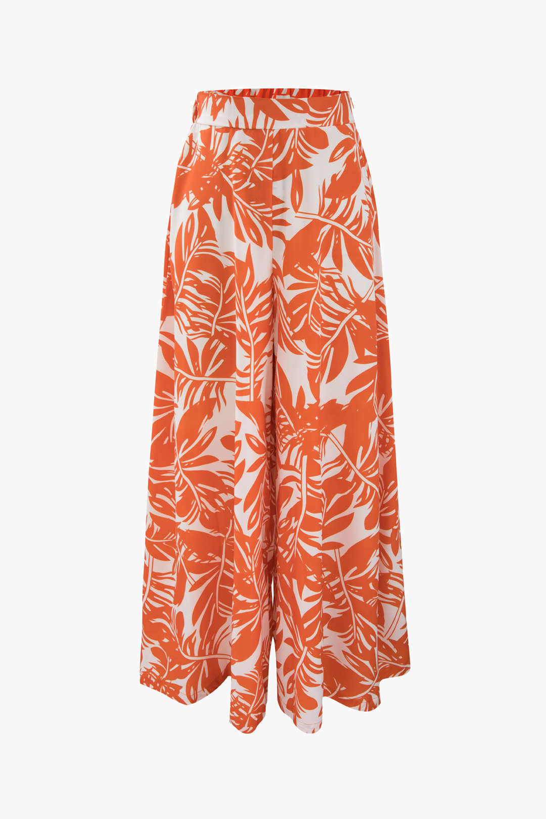 Knot Front Blouse with Leaf Print Wide Leg Pants Set for Y2K Aesthetic Outfits Knot Front Blouse with Leaf Print Wide Leg Pants Set for Y2K Aesthetic Outfits